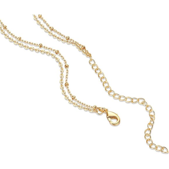 Women's Stylish Minimalist Double Layering Pendant Design Butterfly Necklaces - Picture 3 of 5